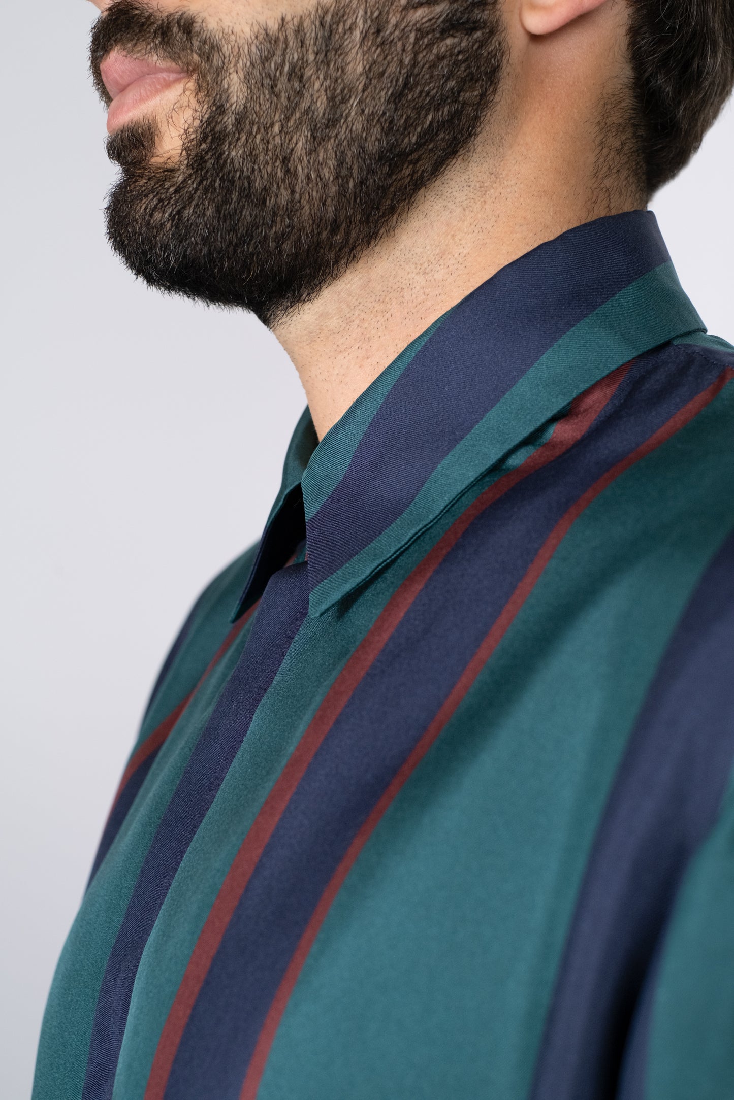 LUCA PETROL SILK SHIRT