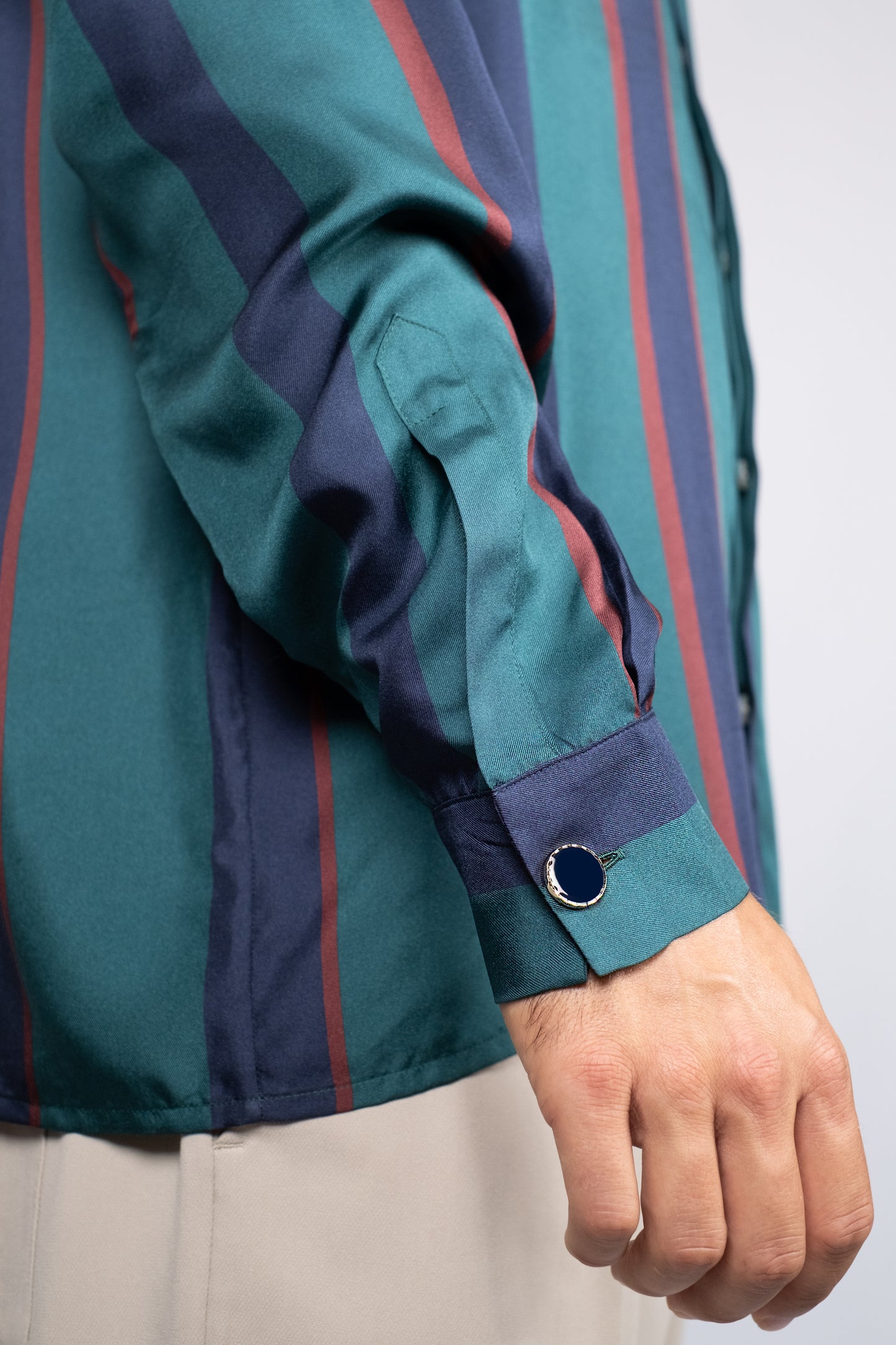 LUCA PETROL SILK SHIRT